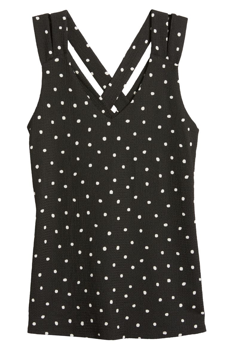 Crisscross Tank Top, Alternate, color, BLACK
