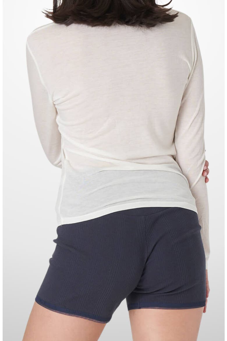 Long Sleeve Henley Top, Alternate, color, WHITE