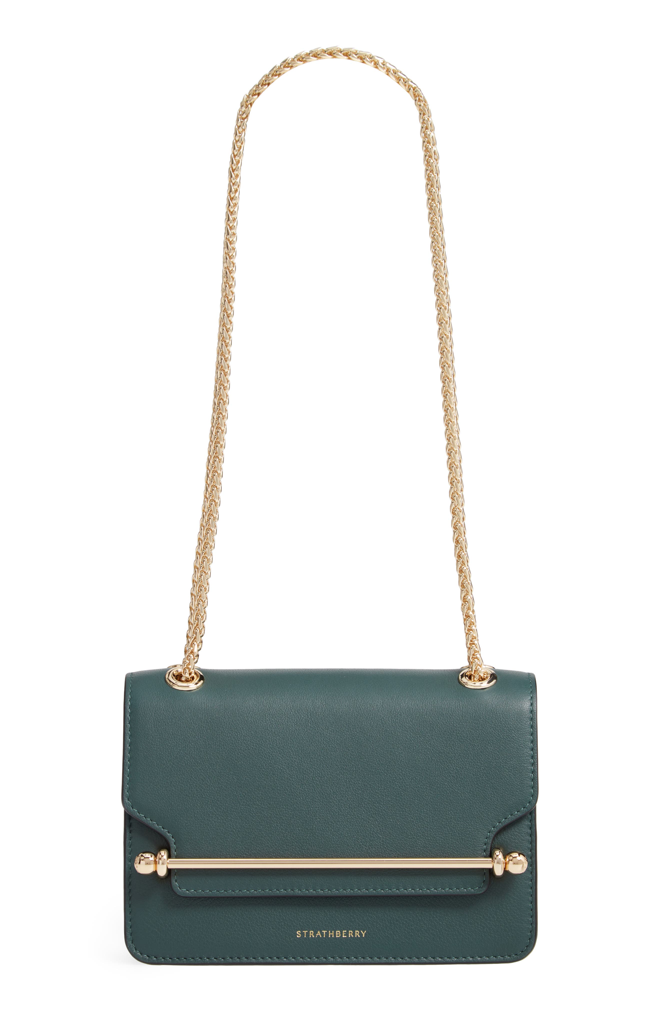 Strathberry Mini East/West Leather Crossbody Bag, Main, color, 
