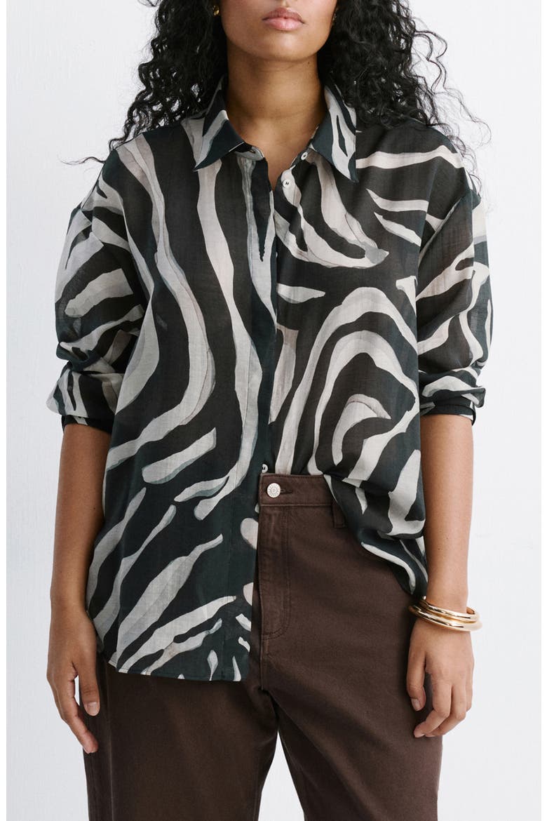 Print Shirt, Main, color, BLACK