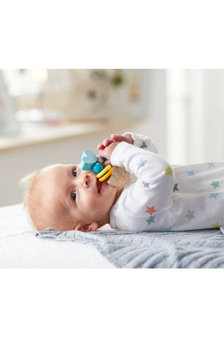 Rattlefish Wooden Baby Rattle, Alternate, color, Multi