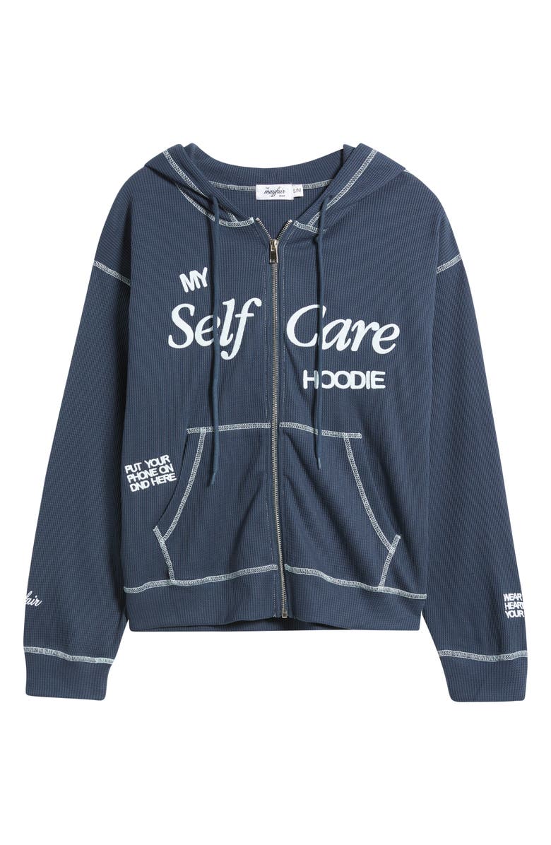 THE MAYFAIR GROUP My Self Care Hoodie, Alternate, color, Navy