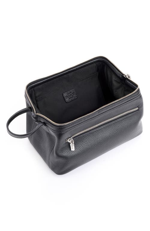 Royce New York Leather Toiletry Bag In Black
