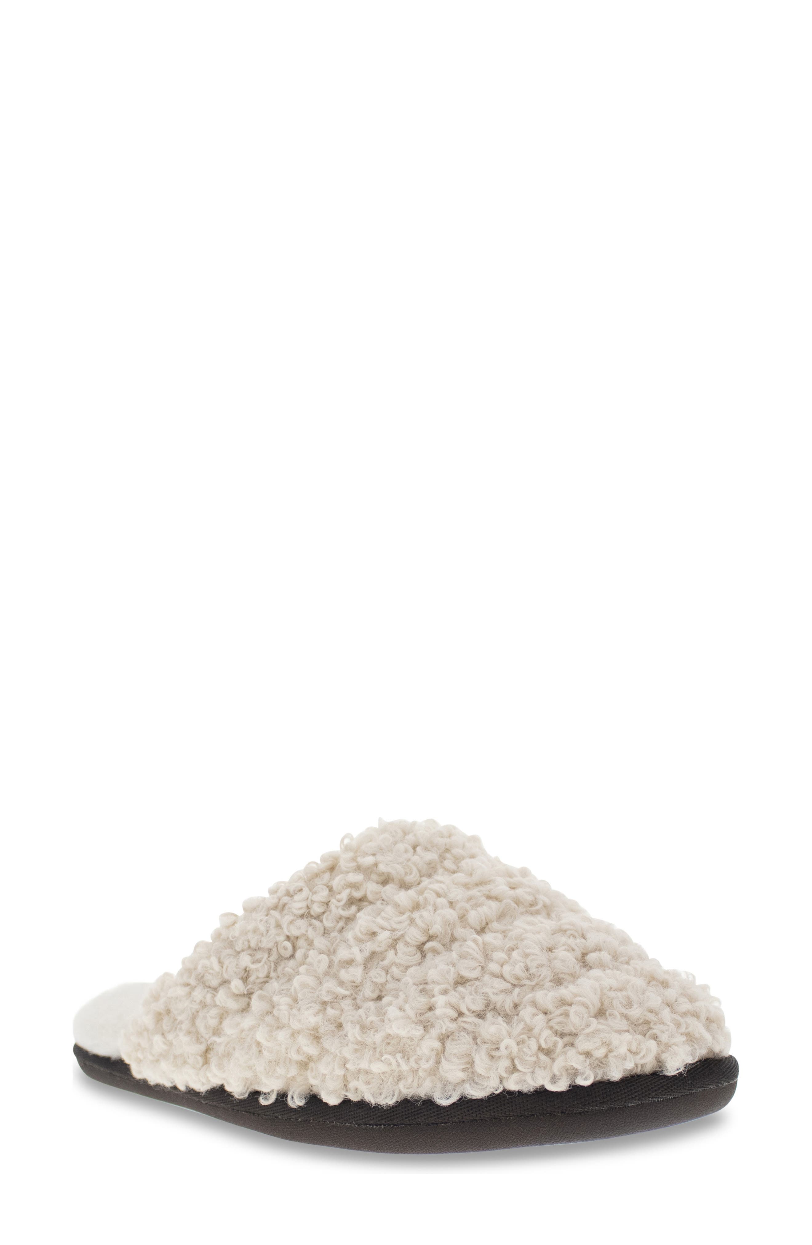 Clemson Faux Shearling Slipper, Main, color, NATURAL