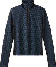 Rhone Houndstooth Seamless Half-Zip Pullover