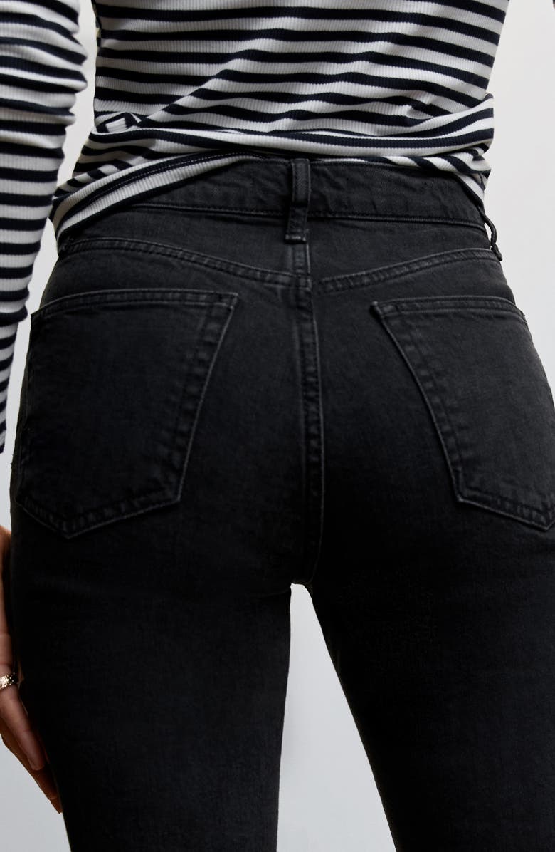 MANGO High Waist Crop Slim Jeans, Alternate, color,