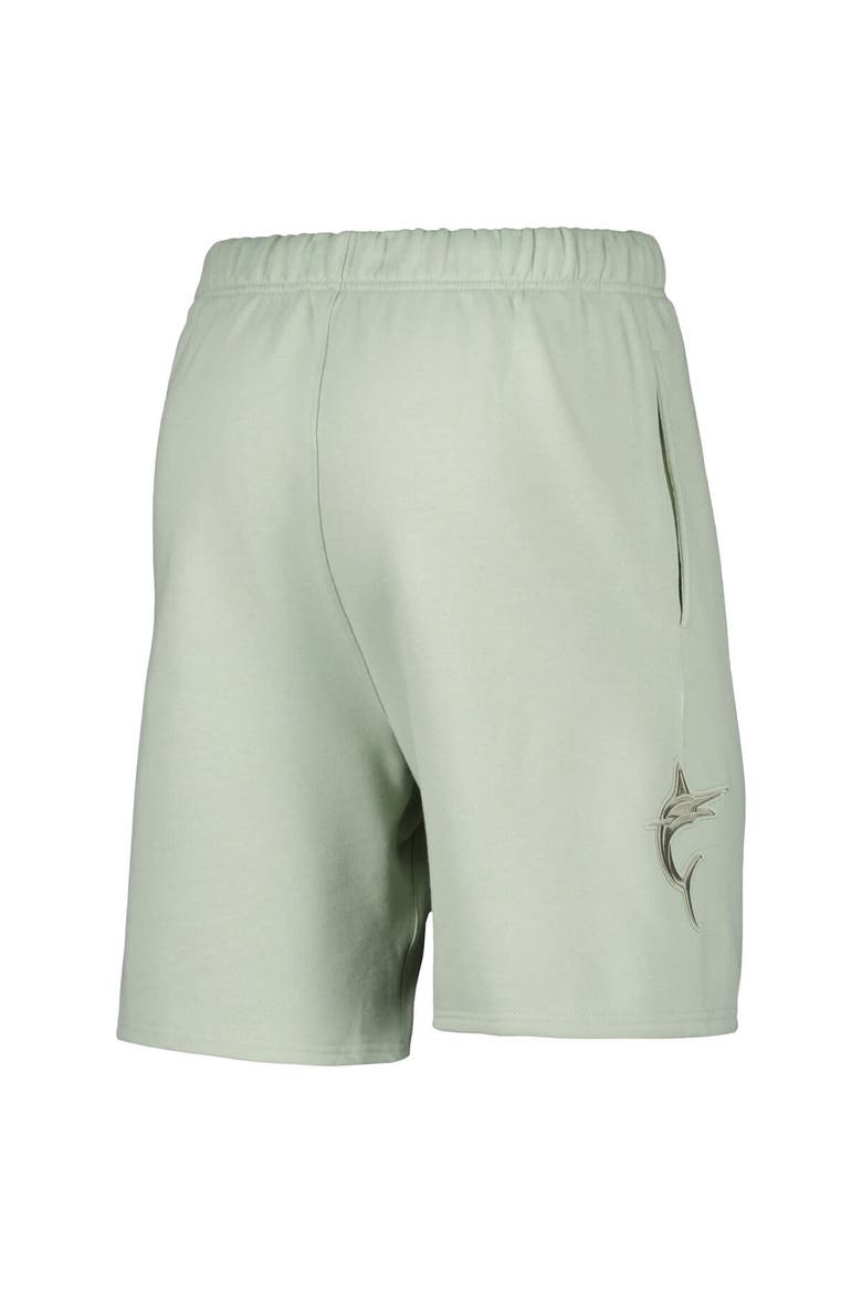 Men's Pro Standard Light Green Miami Marlins Neutral Fleece Shorts, Alternate, color, Cream