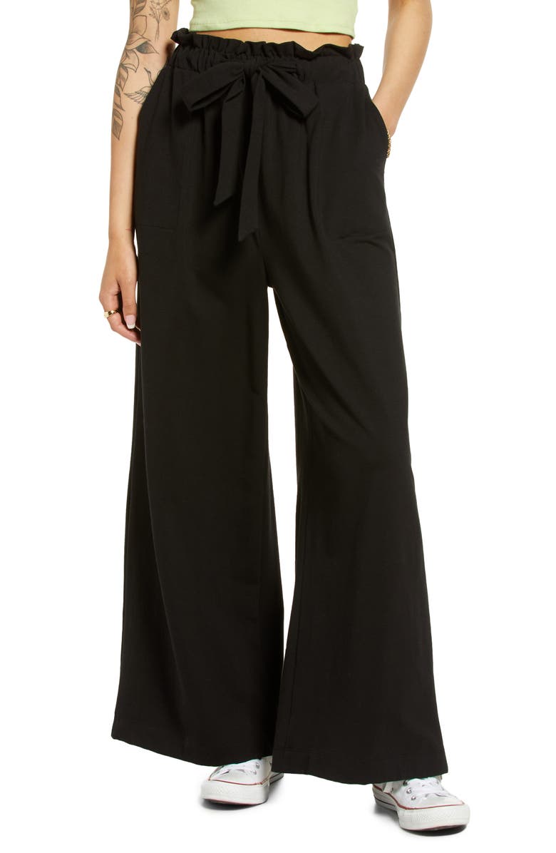 BP. Paperbag Waist Wide Leg Pants, Main, color,
