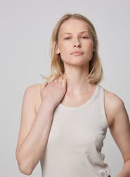 Majestic Filatures Lyocell Cotton Baby Rib Scoopneck Tank