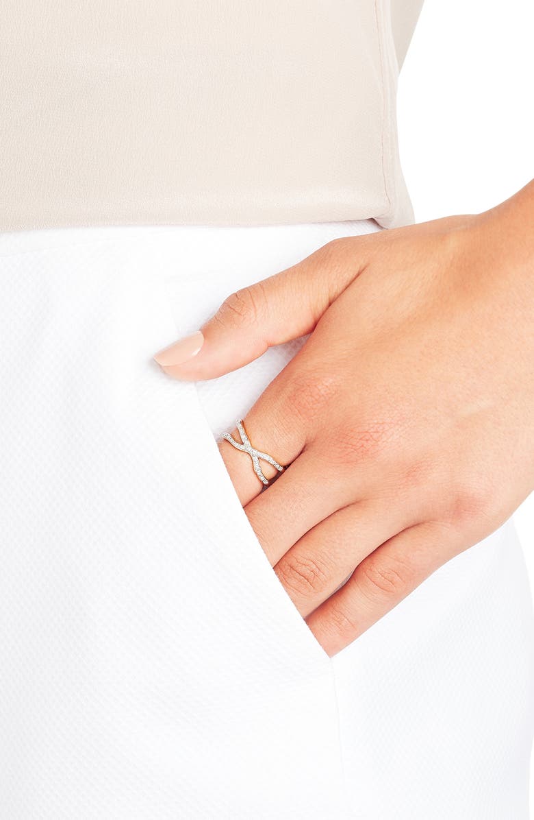 Monica Vinader Riva Diamond Ring, Alternate, color, Gold/ Diamonds