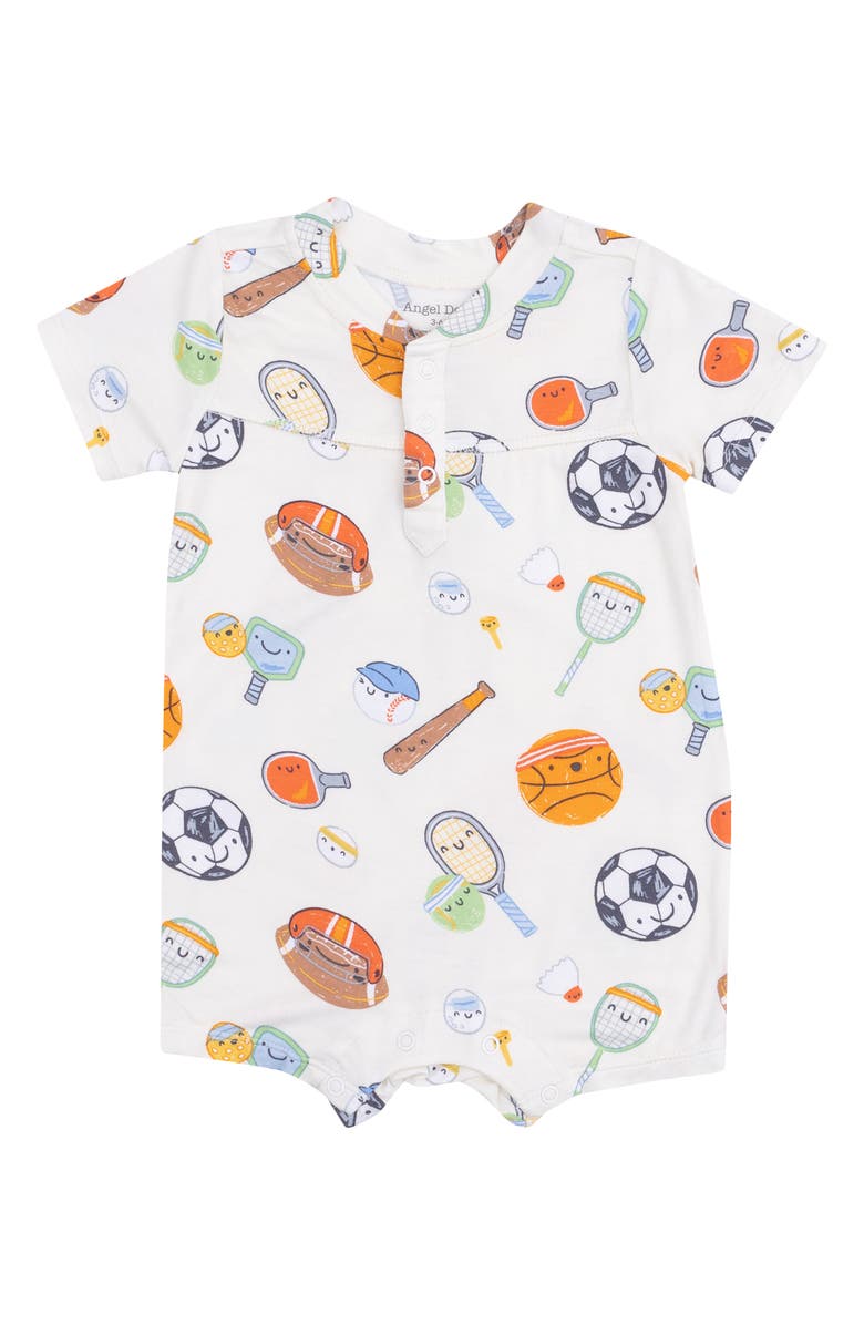Angel Dear Sports Ball Henley Romper, Main, color, 
