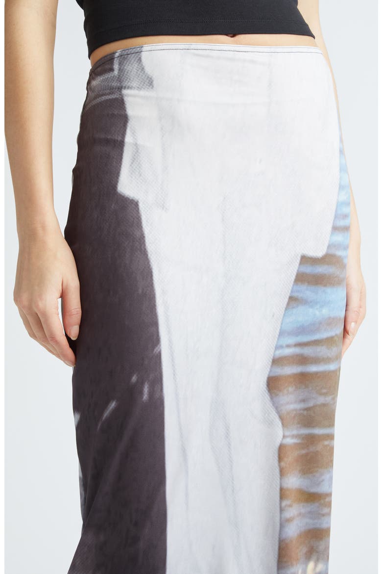 Poised Allover Print Jersey Skirt (Nordstrom Exclusive), Alternate, color, GREY PRINT MULTI