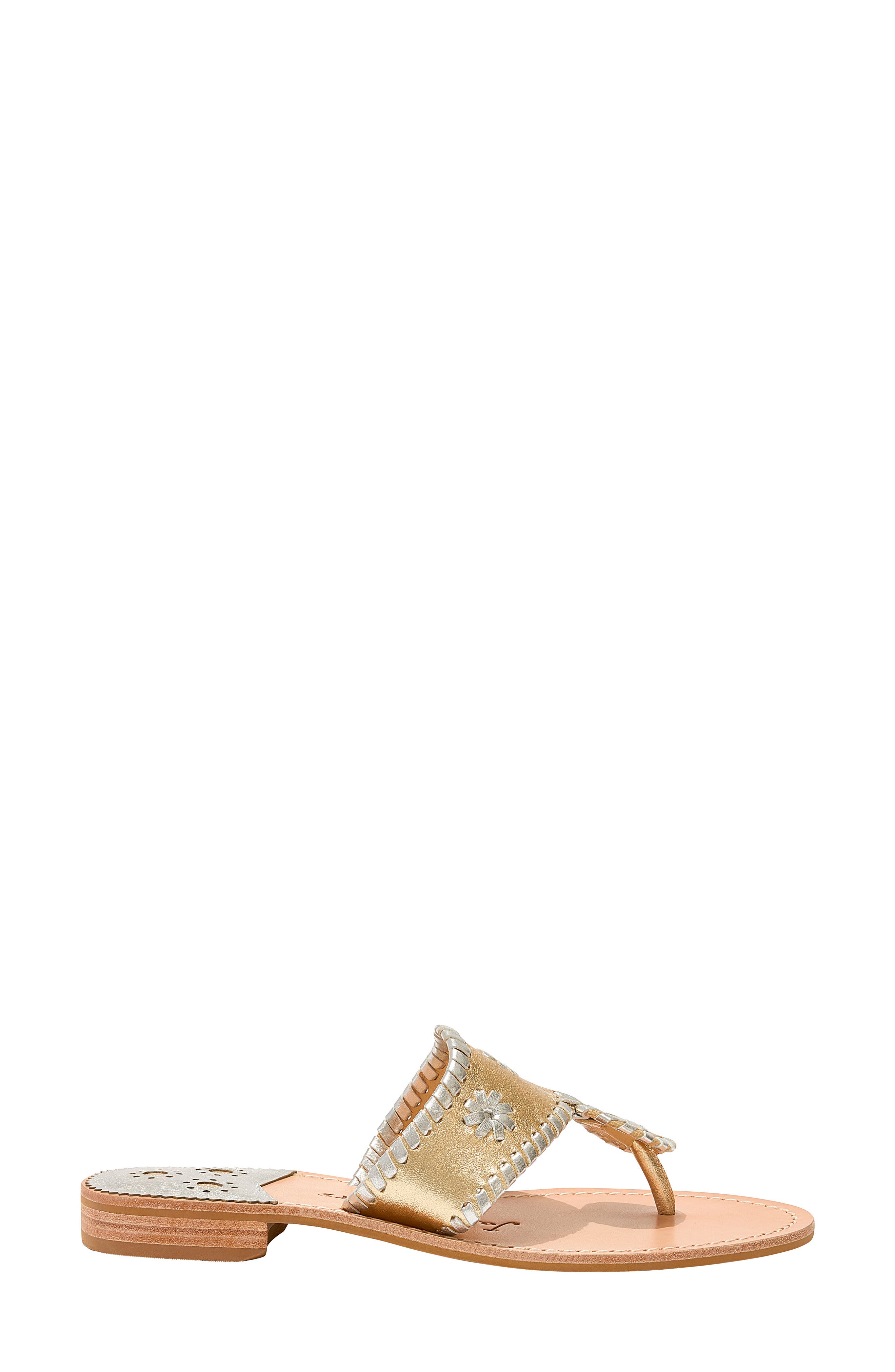 Jack Rogers Jacks Flip Flop, Alternate, color, Platinum/Silver