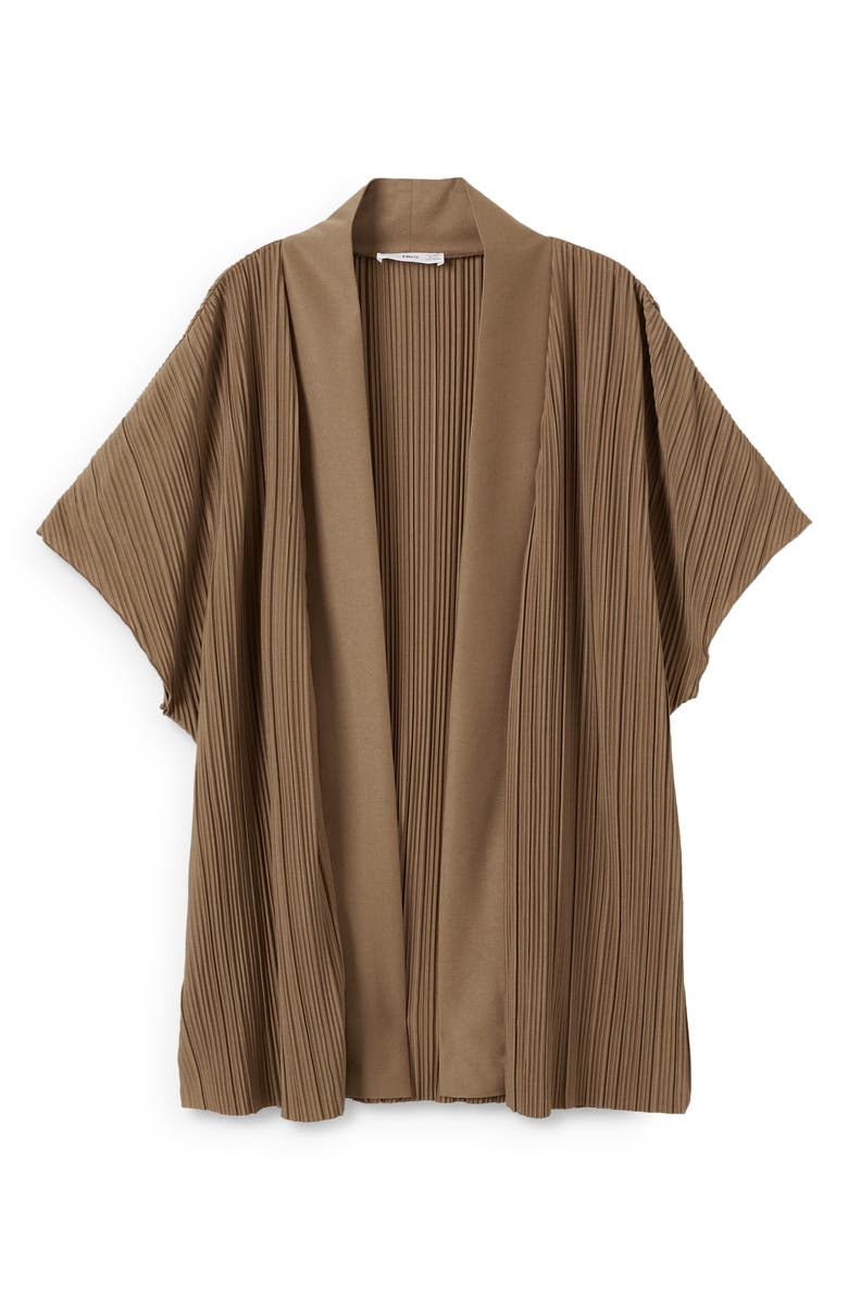 MANGO Oversize Plissé Open Front Jacket, Alternate, color, 
