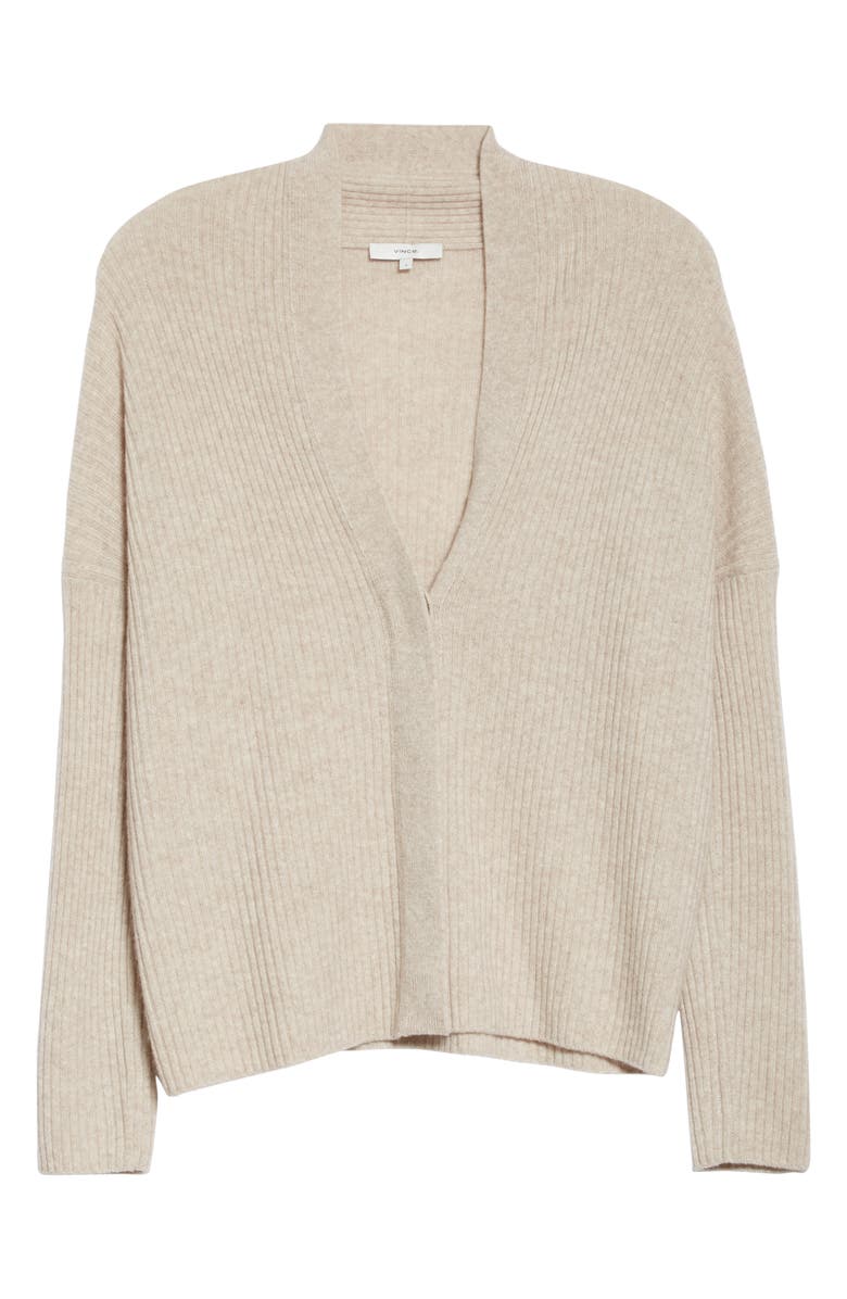 Vince Rib Wool & Cashmere Cardigan, Alternate, color, 