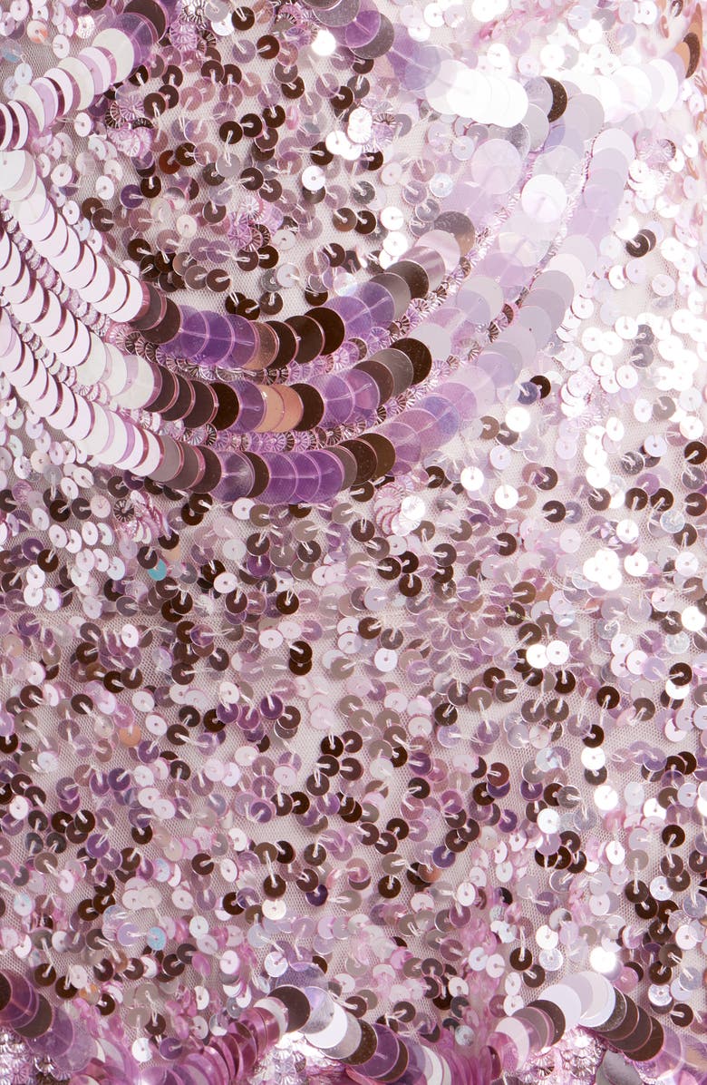 LoveShackFancy Liria Sequin Embellished Minidress, Alternate, color, Light Pink