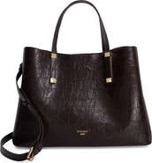 Dune London Dorrie Croc Embossed Faux Leather Tote