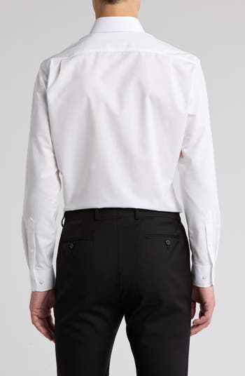 Non-Iron Trim Fit Solid Cotton Dress Shirt