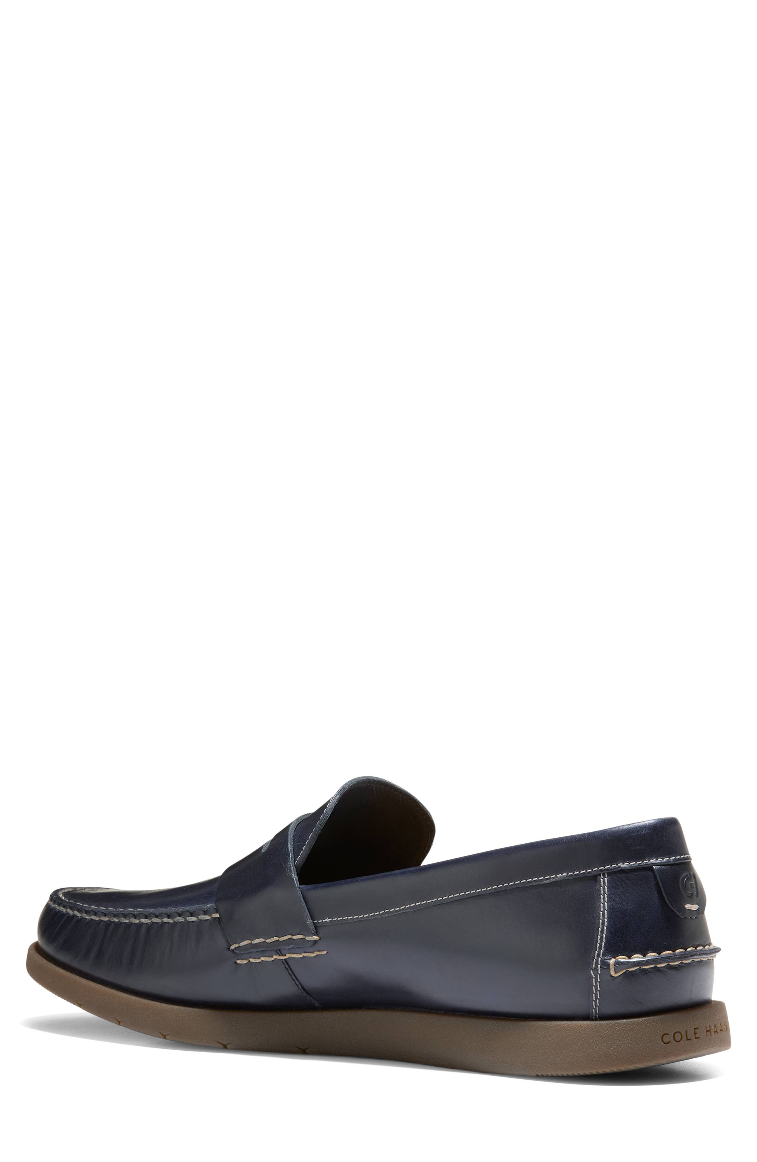 Cole Haan Brower Water Resistant Penny Loafer, Alternate, color, Midnight Moon / Gum