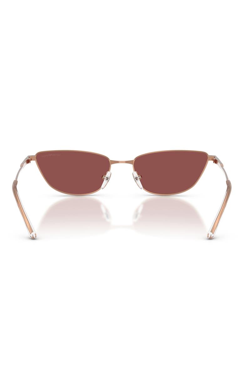 55mm Cat Eye Sunglasses, Alternate, color, SHINY ROSE GOLD / DARK VIOLET
