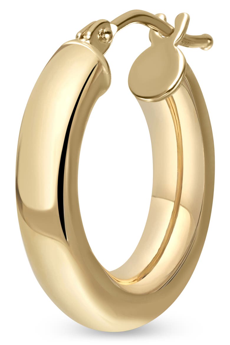 14K Gold Essentials Smooth Hoop Earrings (Online Trunk Show), Alternate, color, 14KY