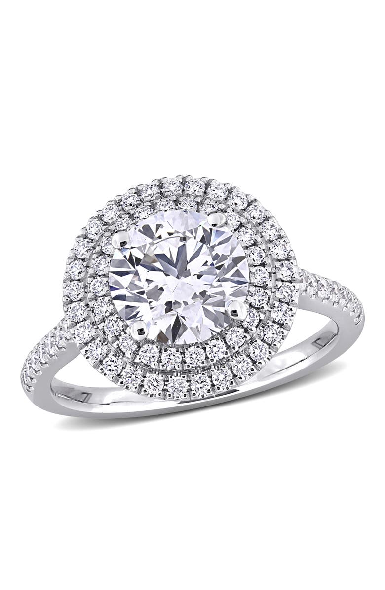 Julianna B. 2-1/2 CTW Lab-Grown Diamond Halo Ring 14k, Main, color, White Gold