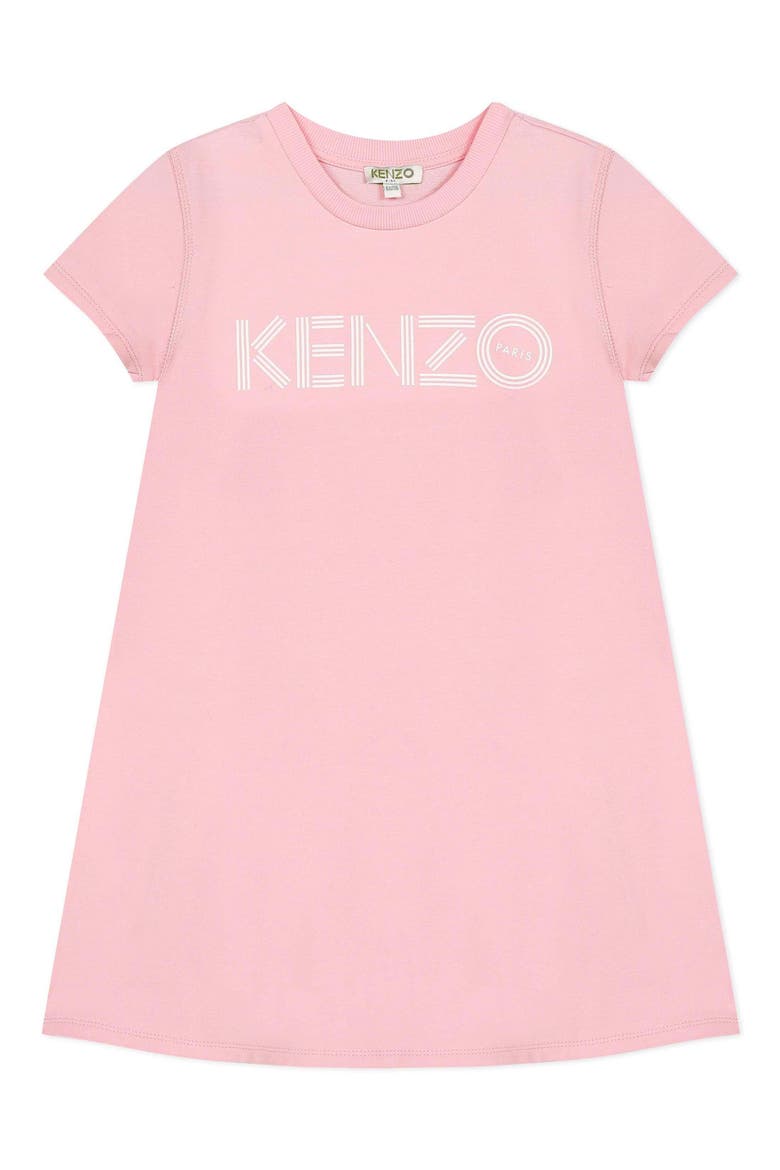 Logo French Terry T-Shirt Dress, Main, color, BUBBLE