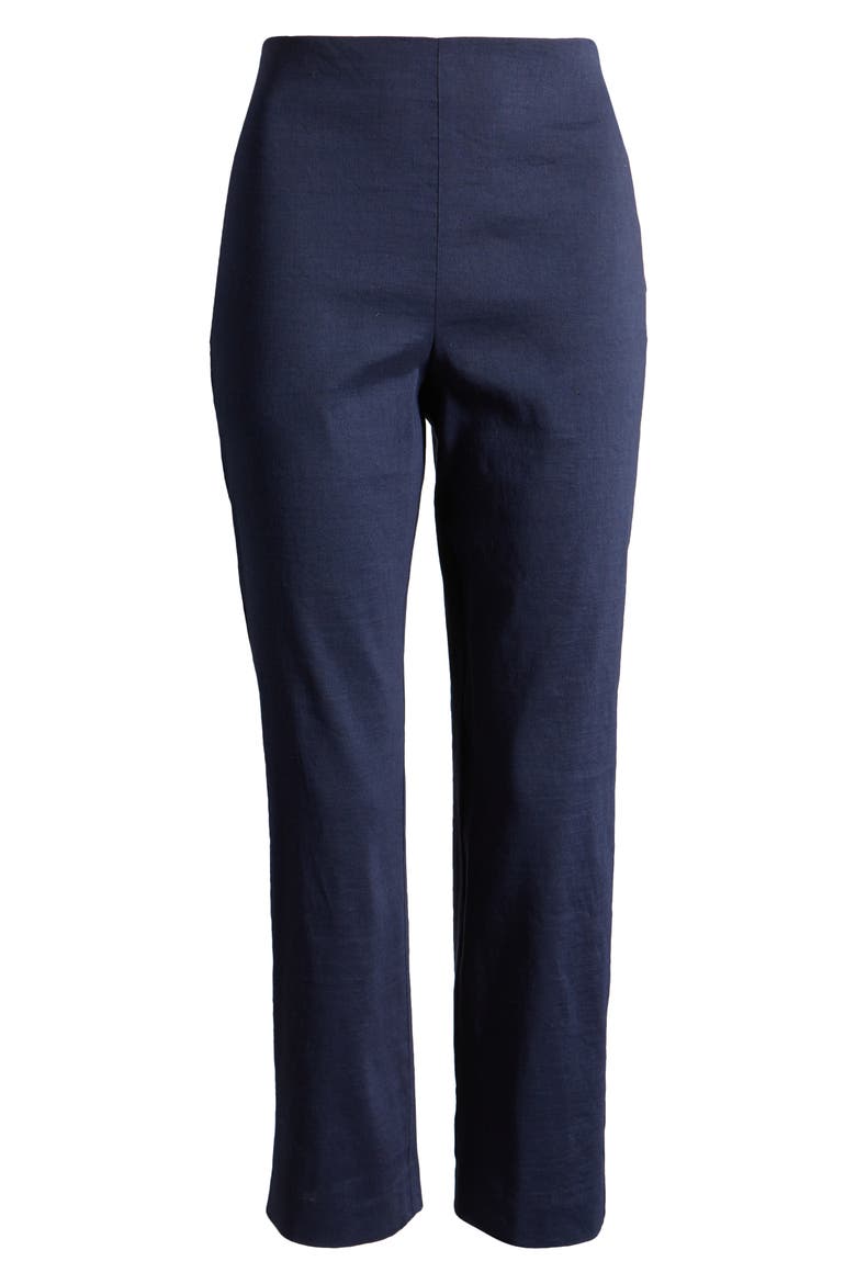 Tori Linen Blend Pants, Alternate, color, NAVY