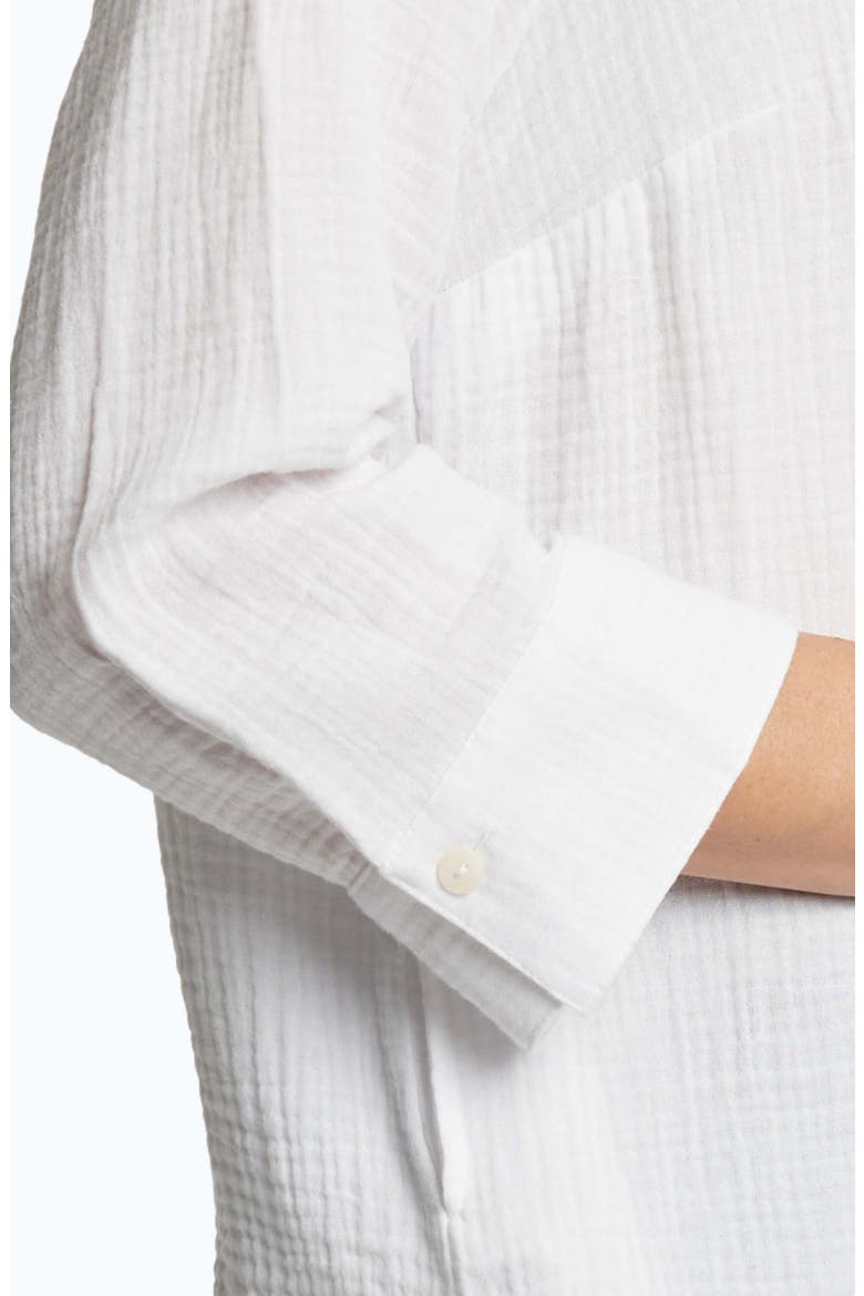 Sophia Cotton Gauze Popover Shirt, Alternate, color, WHITE