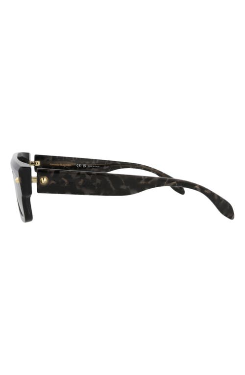 Alexander Mcqueen Mcqueen 52mm Rectangle Sunglasses In Black
