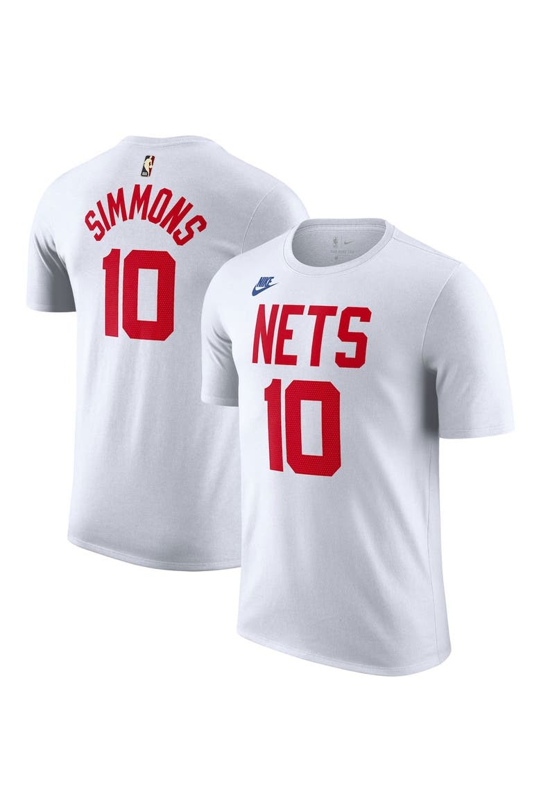Men's Nike Ben Simmons White Brooklyn Nets 2022/23 Classic Edition Name & Number T-Shirt, Main, color, White