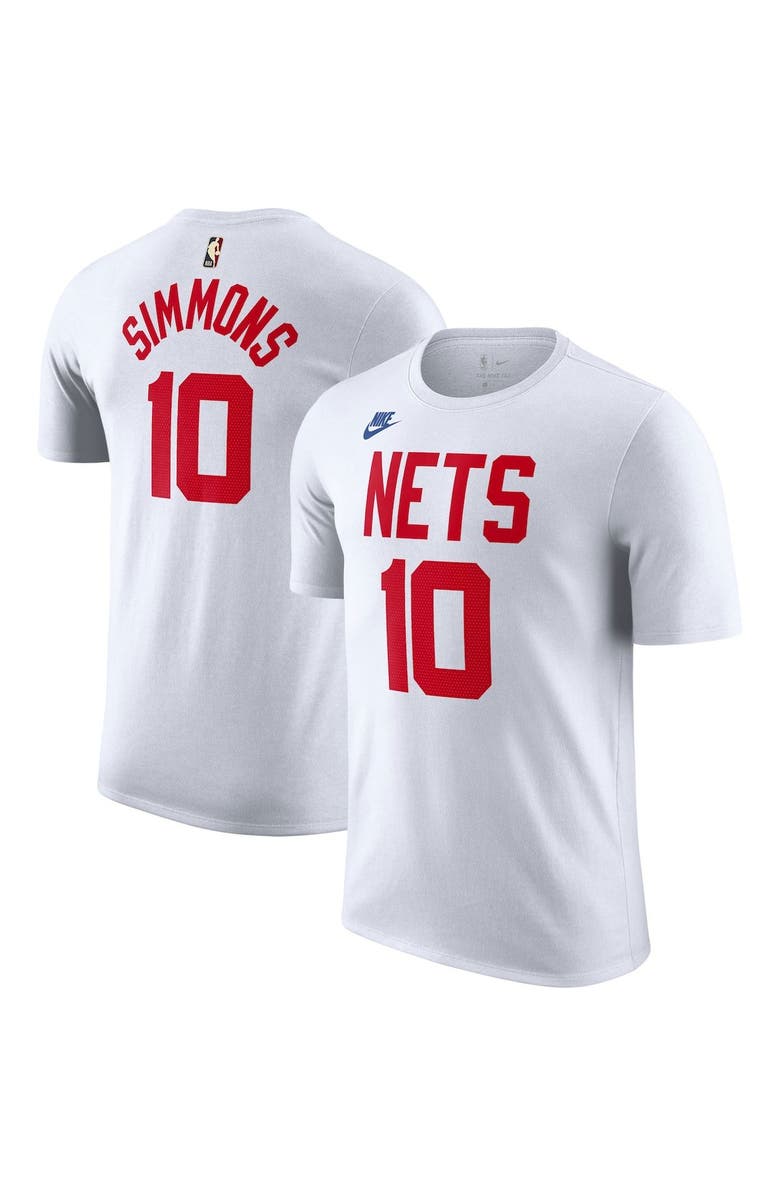 Nike Men's Nike Ben Simmons White Brooklyn Nets 2022/23 Classic Edition Name & Number T-Shirt, Main, color, 