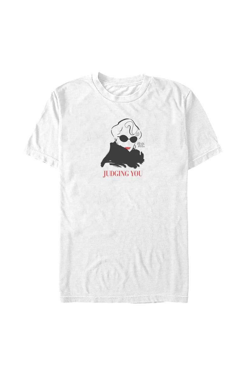 The Devil Wears Prada Men's The Devil Wears Prada Miranda Priestly Judging You Graphic T-Shirt, Main, color, White