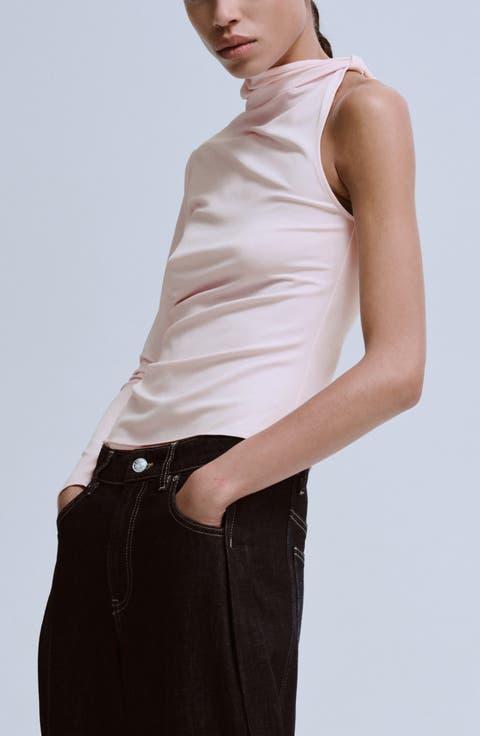 One-Shoulder Turtleneck Top