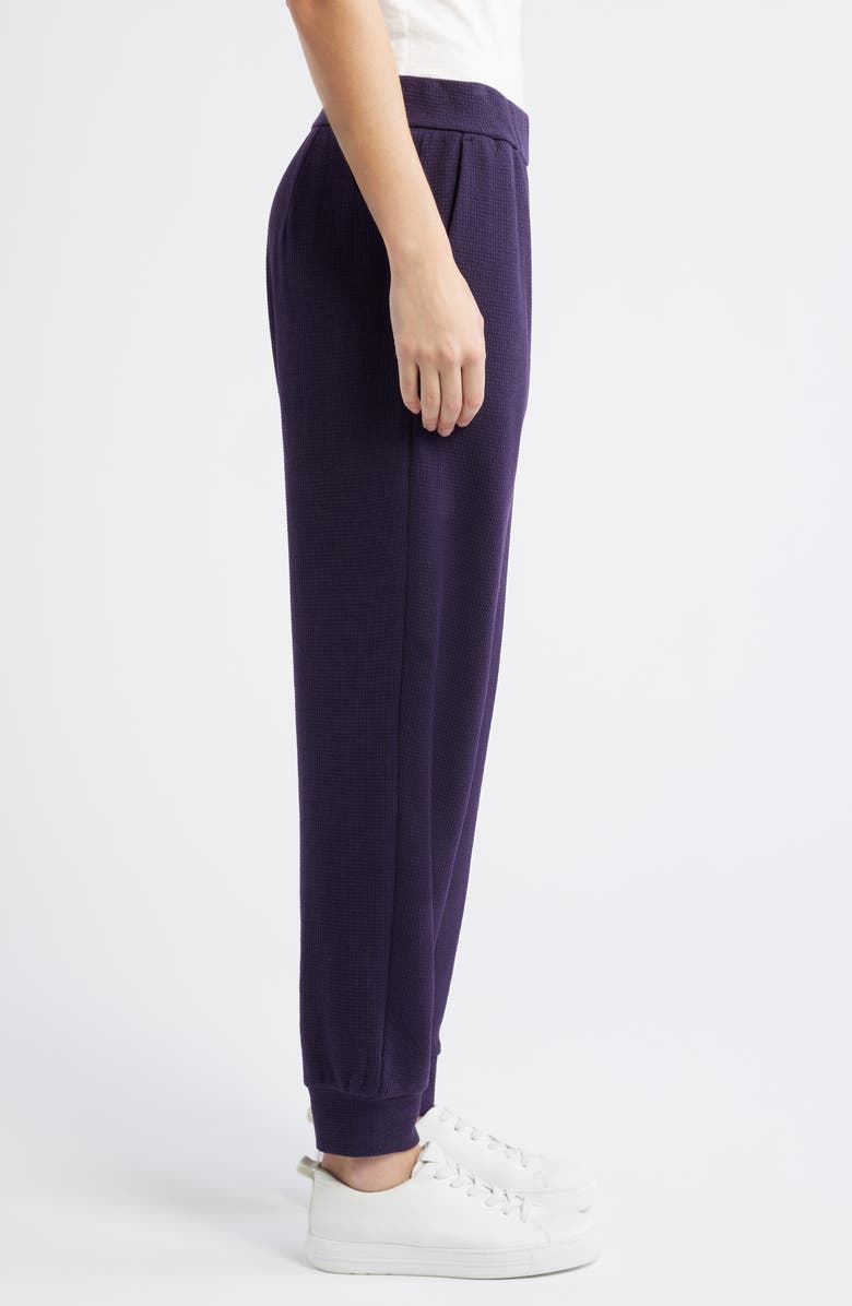 Eileen Fisher Waffle Knit Joggers, Alternate, color, Aubergine