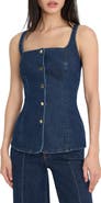 Good American Stretch Denim Vest
