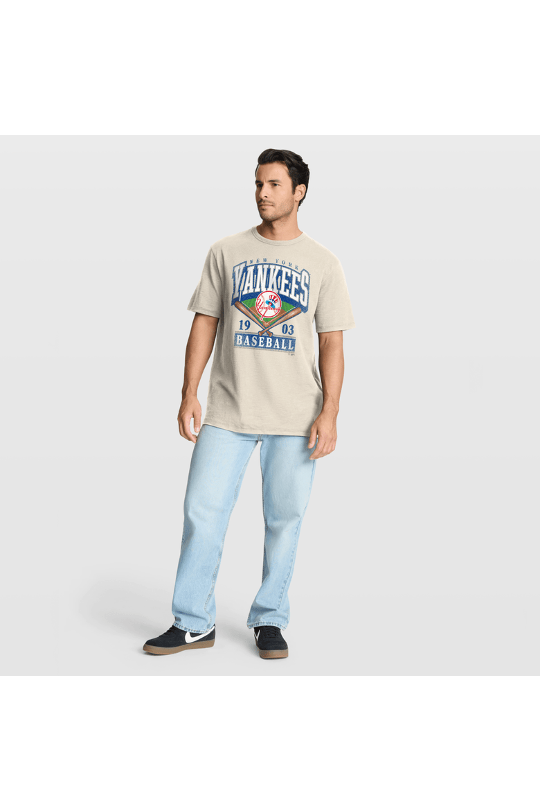 Men's Fanatics Tan New York Yankees Stadium Slub T-Shirt, Alternate, color, Tan