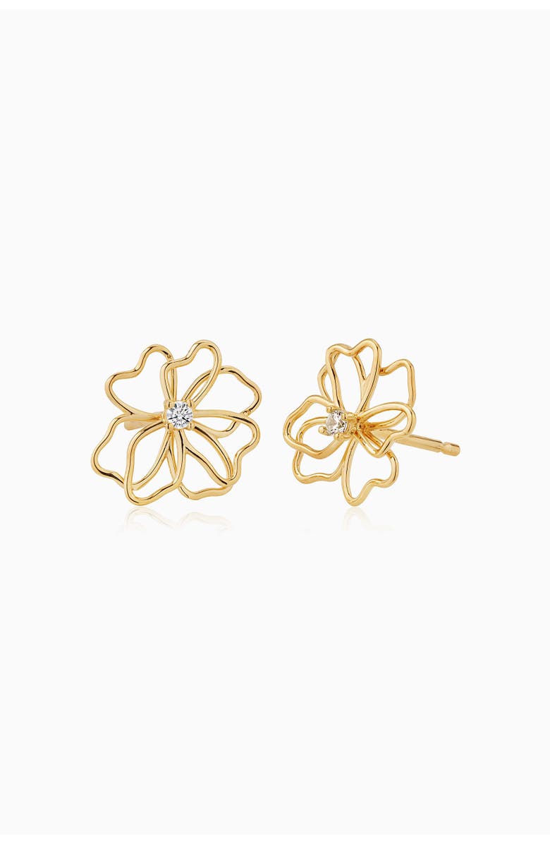 Oradina 14K Yellow Gold Full Bloom Studs, Alternate, color, Yellow Gold