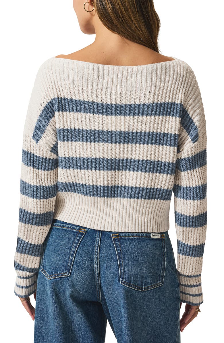 Splendid Olivia Sweater, Alternate, color, Berring Sea Stripe