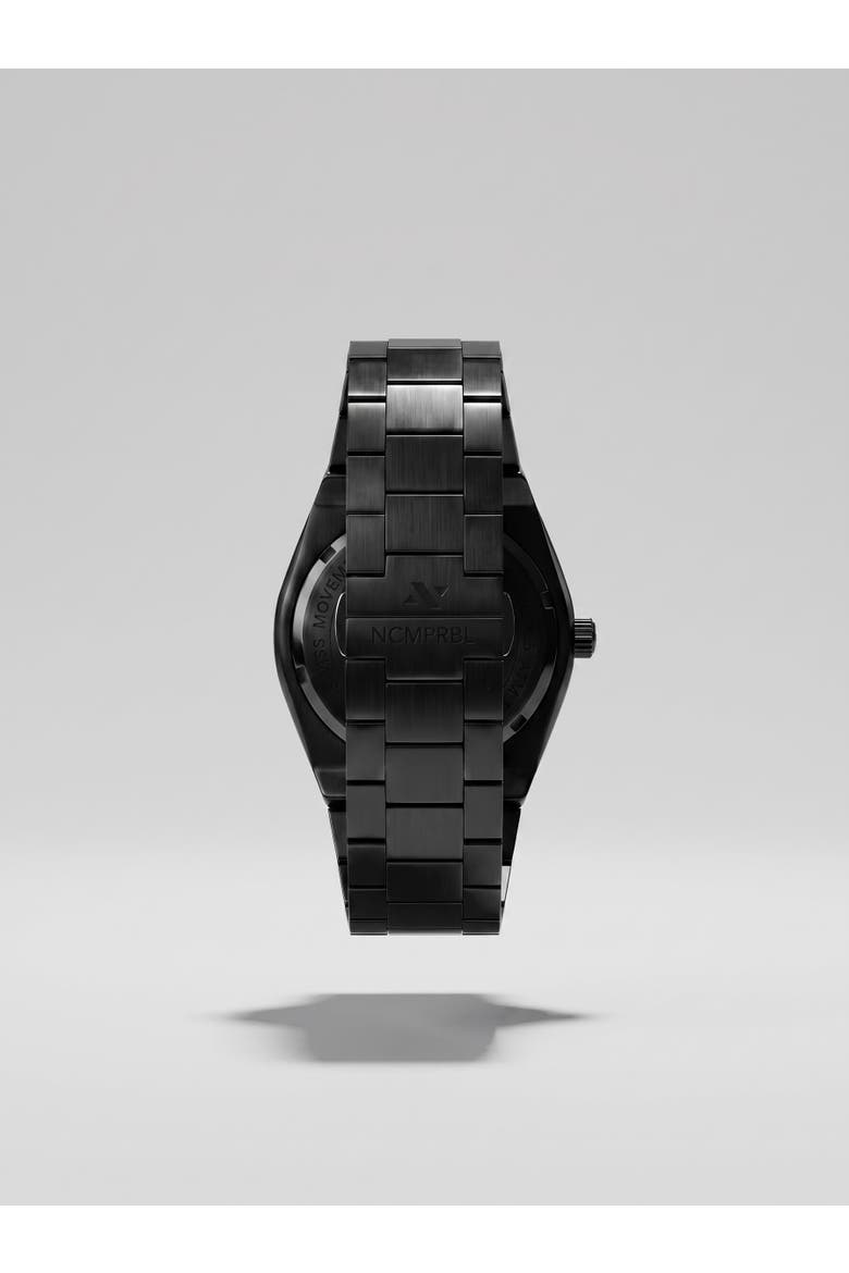 Elevate Link Phantom Swiss Quartz Bracelet Watch, 42MM, Alternate, color, Black/Silver