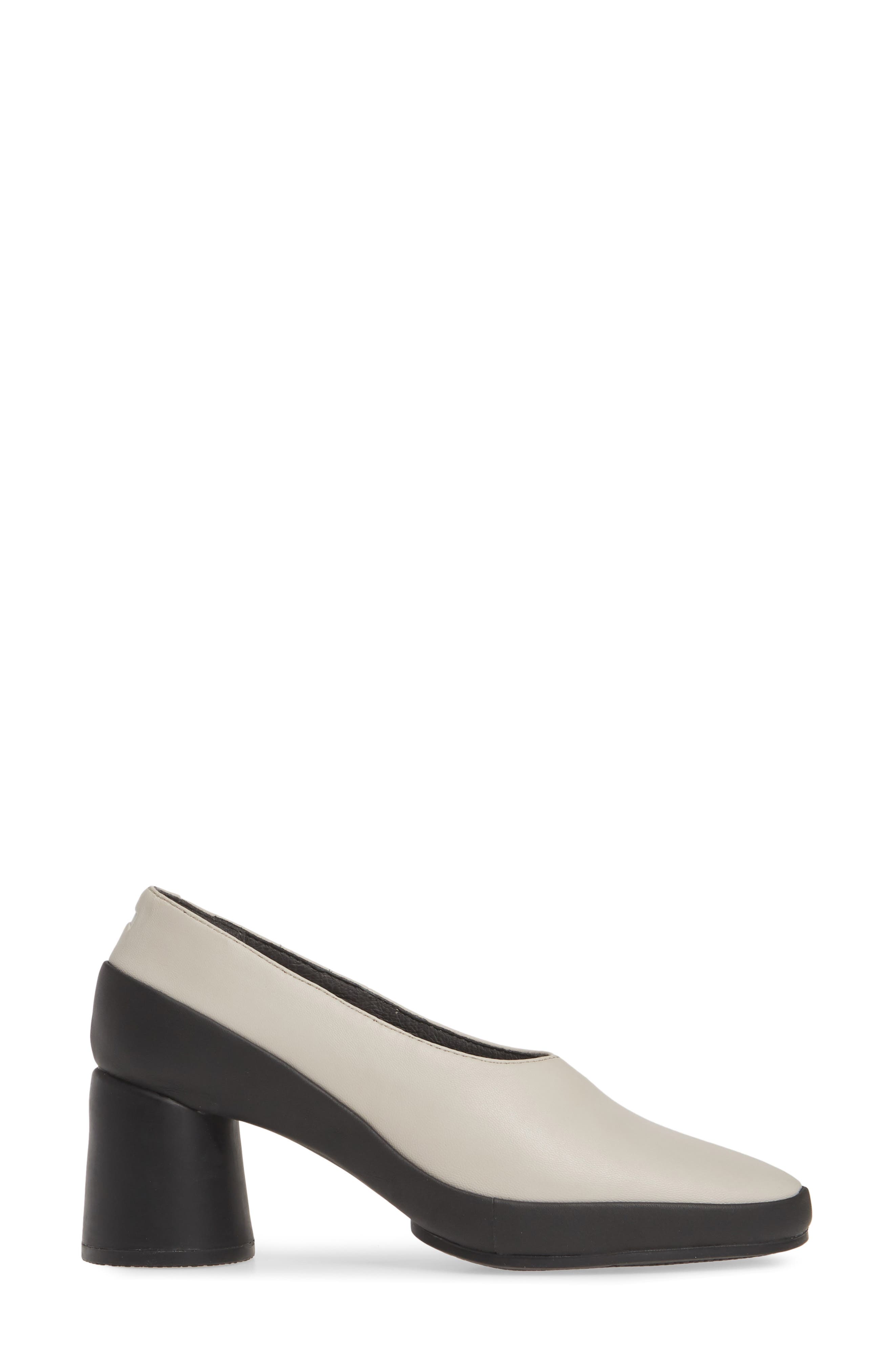 Upright Column Heel Pump, Alternate, color, BEIGE LEATHER