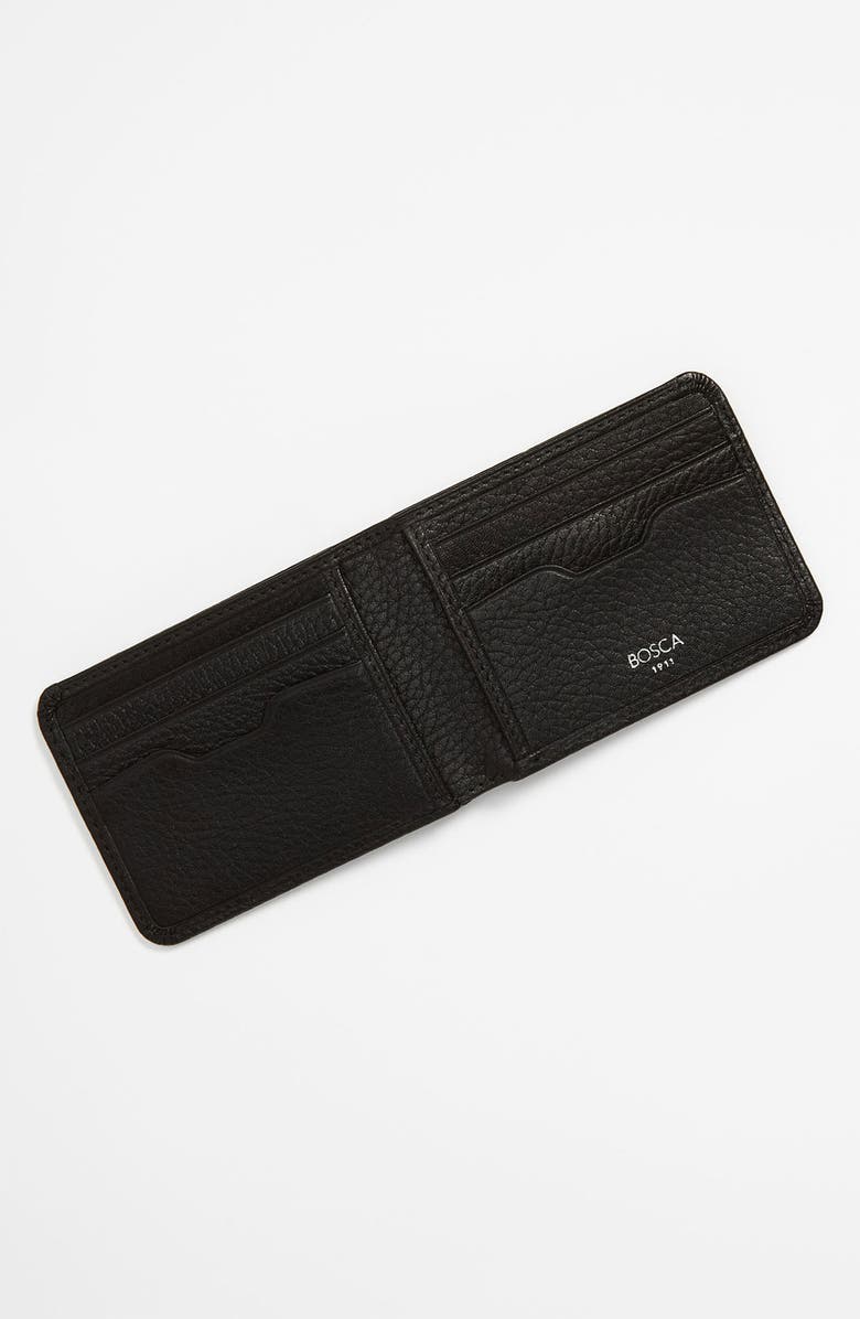 Bosca Small Leather Bifold Wallet, Alternate, color,
