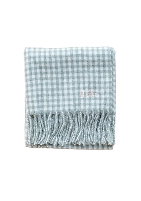 Lambswool Gingham Baby Blanket