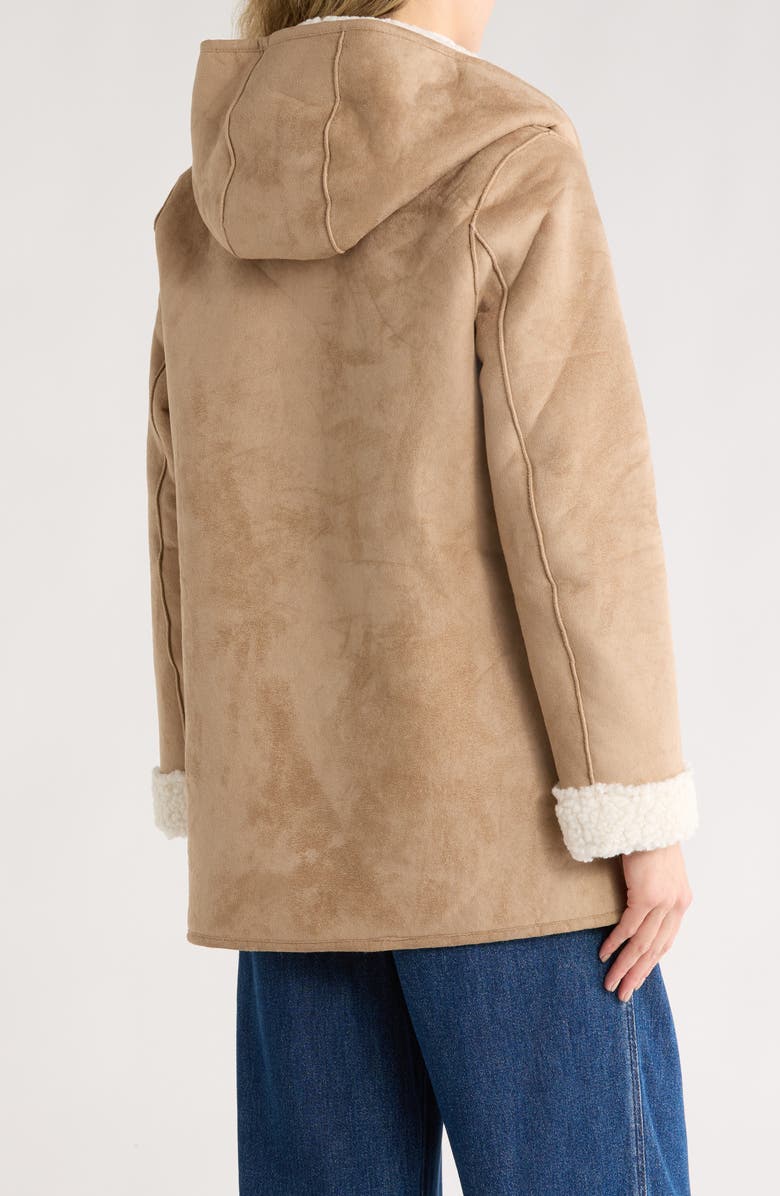 Lucky Brand Missy Faux Shearling Coat, Alternate, color, Mink-Natural