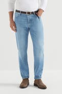 Brunello Cucinelli Lightweight denim traditional fit five-pocket trousers