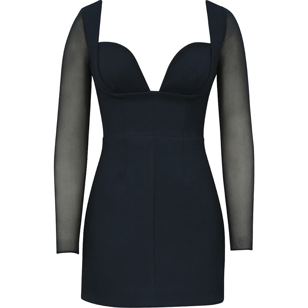 HOUSE OF CB HOUSE OF CB ANGELIE STRUCTURED LONG SLEEVE MINIDRESS