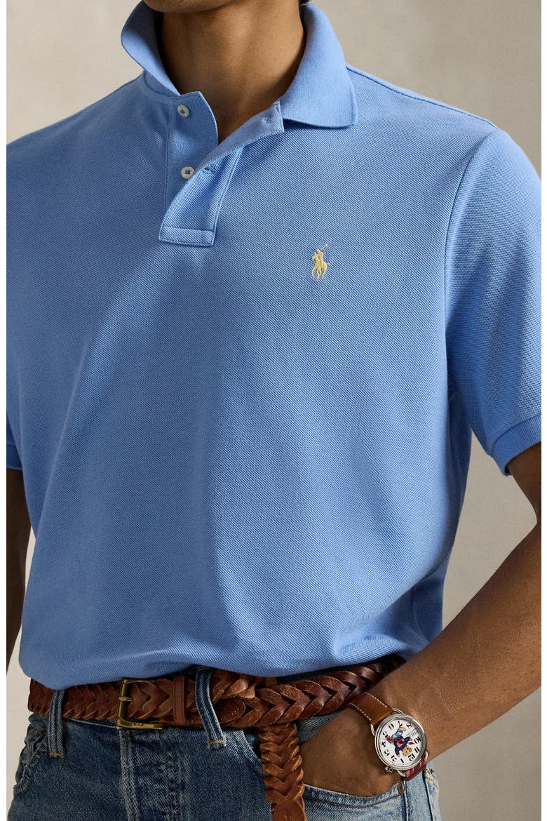 The Iconic Cotton Mesh Polo, Alternate, color, BRISTOL BLUE/ C1359