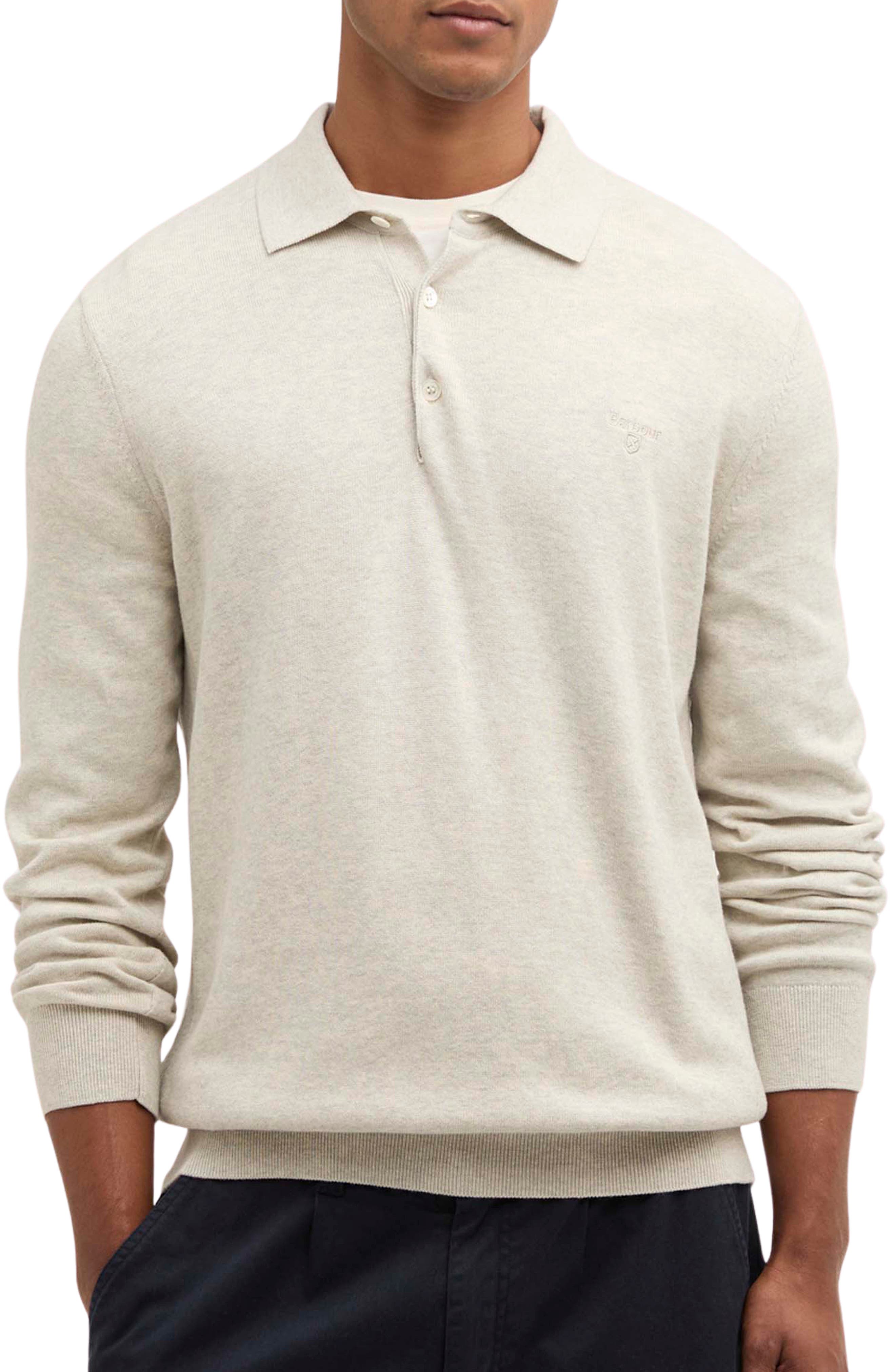 Long Sleeve Cotton Polo