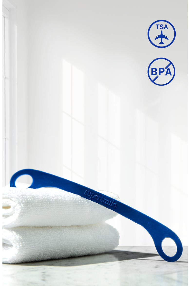 Ripple Edge Tongue Cleaner Trio, Alternate, color, White