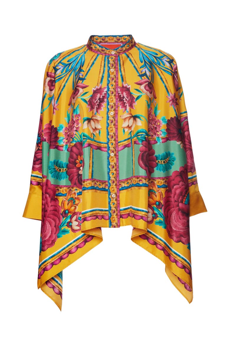 Foulard Shirt Zodiac Placée Marigold, Alternate, color, Zodiac Placée Marigold